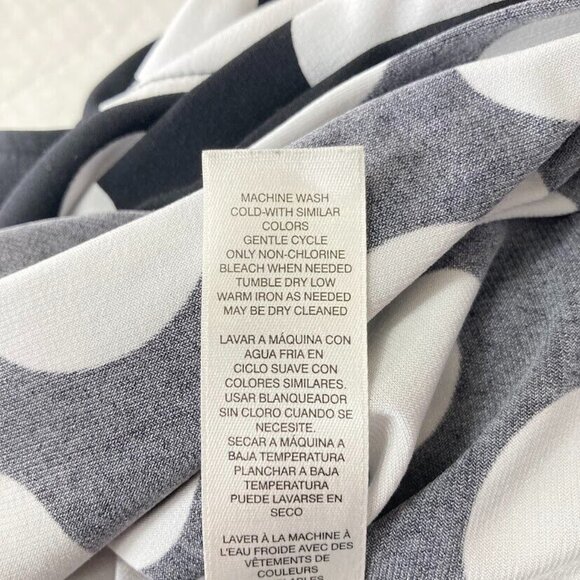 Chico's Black And White Short Sleeve Polka Dot Top XL - Picture 5 of 5